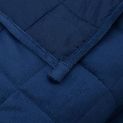 vidaXL Koc obciążeniowy, niebieski, 155x220 cm, 11 kg, tkanina