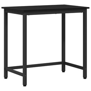vidaXL st&oacute;ł Czarny Dąb 100 x 50 x 76,5 cm Drewno inżynieryjne i stal