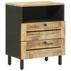 vidaXL Stolik nocny Brązowy i czarny 50 x 33 x 60 cm Drewno z mango
