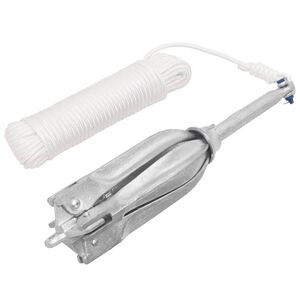 vidaXL Składana kotwica z liną srebrna 12 kg żeliwo ocynkowane ogniowo