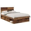vidaXL Ramka ł&oacute;żka Stare drewno 120 x 190 cm Drewno inżynieryjne