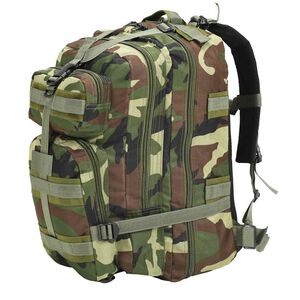 vidaXL Plecak w wojskowym stylu, 50 L, moro