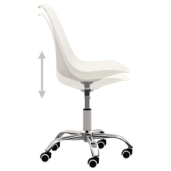 vidaXL Krzesła stołowe, 6 szt., białe, sztuczna sk&oacute;ra