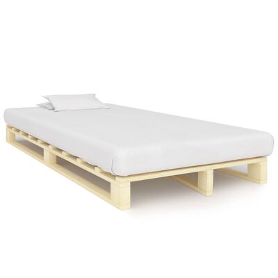 vidaXL Rama łóżka z palet, lite drewno sosnowe, 120 x 200 cm