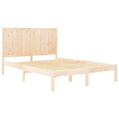 vidaXL Rama łóżka, lite drewno sosnowe, 160 x 200 cm