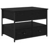 vidaXL Stolik kawowy Czarny Dąb 70 x 50 x 54.5 cm Drewno inżynieryjne