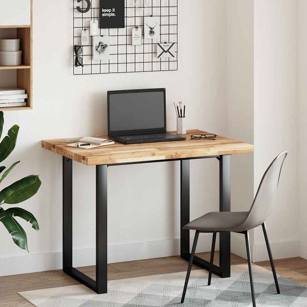 vidaXL Blat do biurka, wykończony olejem, 80x70x4 cm, drewno akacjowe