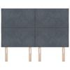 vidaXL Zagł&oacute;wek Z zagł&oacute;wkiem ciemno szary 144 cm Aksamit