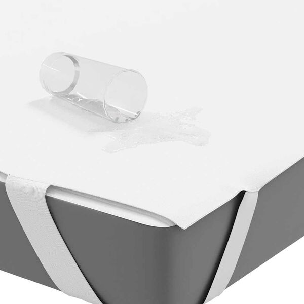 vidaXL Ochraniacz na materac, biały, 180x200 cm, wodoodporny