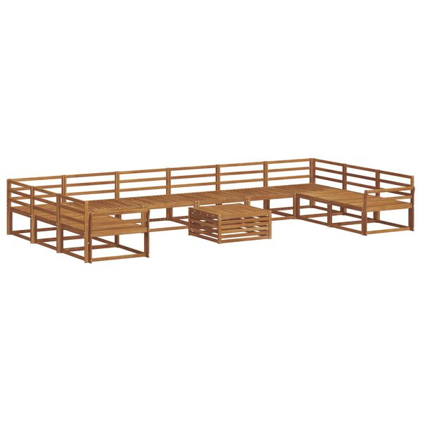 vidaXL Zestaw sof na zewnątrz 11 pcs Naturalny Lite Drewno Akacji