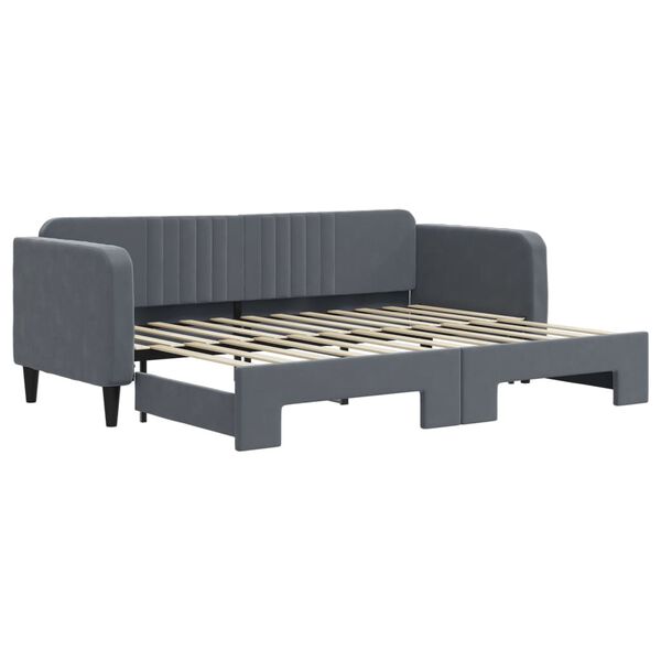vidaXL Sofa rozsuwana, ciemnozielona, 80x200 cm, aksamit