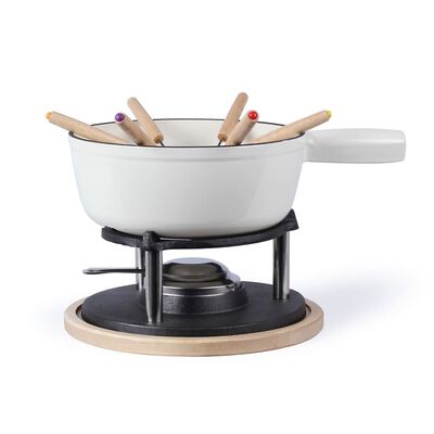 Livoo Tradycyjny zestaw do fondue, 2,6 L, biały