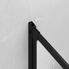 vidaXL Parawan prysznicowy Czarny 132 x 2 x 140 cm Aluminium