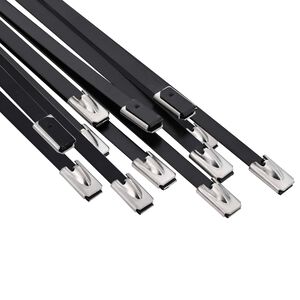 vidaXL Związywacz kablowy 12 szt. 4,6 x 700 mm Czarny