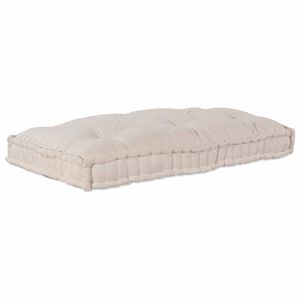 vidaXL Poduszka do sofy paletowej kremowy 120 x 80 x 12 cm tkanina