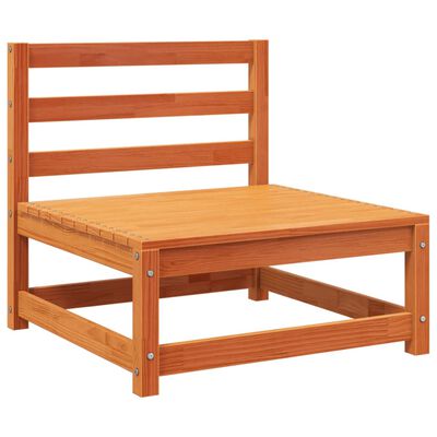 vidaXL 2-osobowa sofa ogrodowa, woskowy brąz, lite drewno sosnowe