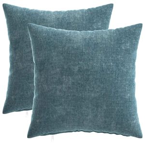 vidaXL Poduszka 2 szt. HEERLEN niebieski 35 x 35 cm Tkanina Chenille
