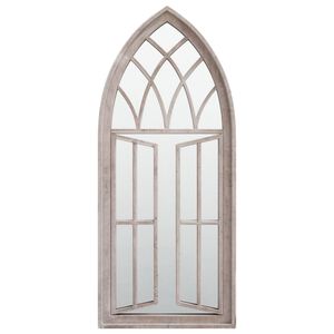 vidaXL Lustro ogrodowe, piaskowe, 70x30 cm, żelazne