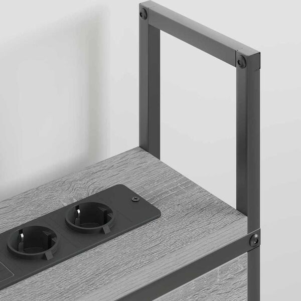 vidaXL Szafka z Ładowaniem z p&oacute;łką Szary dąb sonoma 160 cm