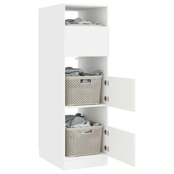 vidaXL Szafka do prania z drzwiami Biały Materiał drewnopochodny