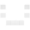 vidaXL 6-częściowy zestaw mebli TV z LED, biały