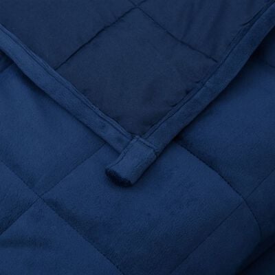 vidaXL Koc obciążeniowy, niebieski, 137x200 cm, 10 kg, tkanina