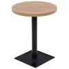 vidaXL Stolik bistro z MDF, stalowa podstawa, 60x75 cm, kolor dębu
