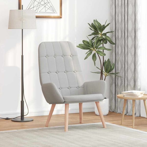 vidaXL Fotel relaksacyjny Cloud Grey Fabric