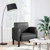 vidaXL Sofa Fotel z Podłokietnikami Czarny 54 cm Sk&oacute;ra ekologiczna