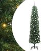 vidaXL Sztuczna choinka z podstawą Zielony 240 cm PVC, stal i plastik