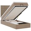 vidaXL Rama ł&oacute;żka otomana z materacem, cappucino, 80x200 cm, ekosk&oacute;ra