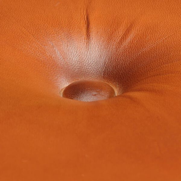 vidaXL Stołki barowe, 2 szt., brązowe, surowe drewno mango i sk&oacute;ra