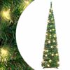 vidaXL Sztuczna choinka typu pop-up, 50 LED, zielona, 120 cm