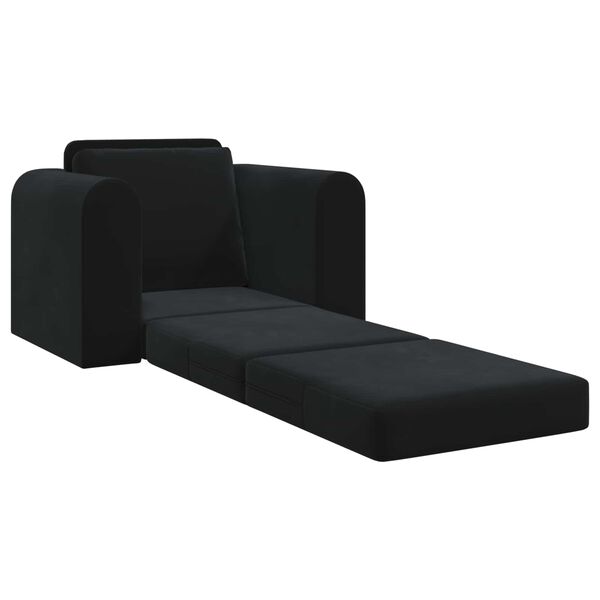 vidaXL Sofa Bed Czarny 98 x 71 x 83 cm Aksamit