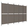 vidaXL Parawan 5-panelowy, antracytowy,250x220 cm, tkanina