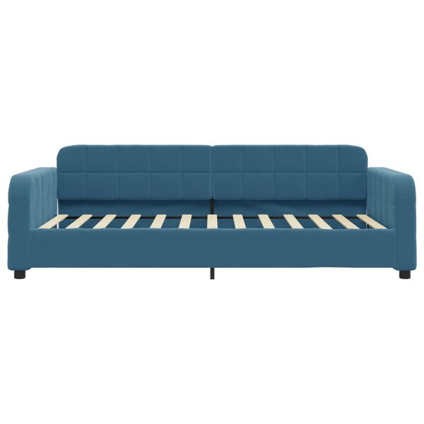 vidaXL Sofa z materacem do spania, niebieska, 80x200 cm, aksamit