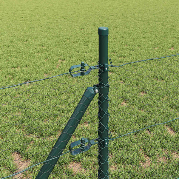 vidaXL Słupek ogrodzeniowy. Szary 100 x 0,4 m (siatka 25 mm)