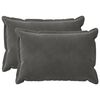 vidaXL Poszewka na poduszkę 2 pcs HOUTEN ciemnoszary 30 x 50 cm Welur