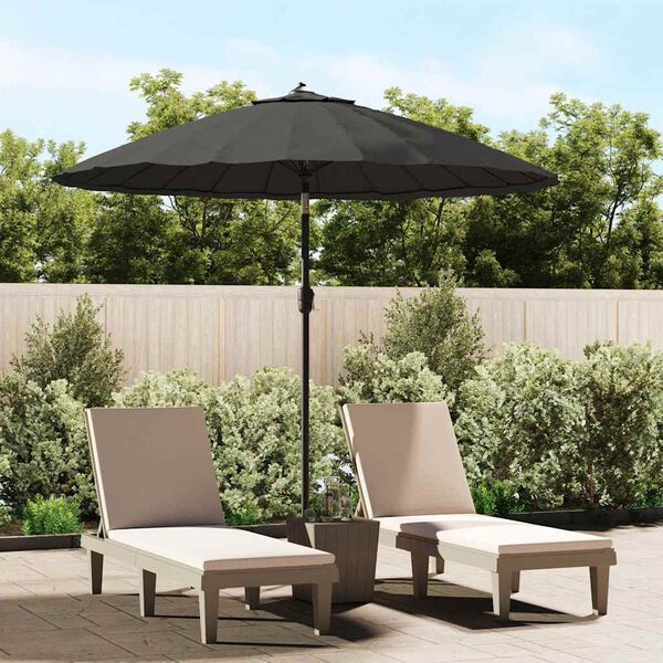 vidaXL Parasol ogrodowy na słupku aluminiowym, 270 cm, antracytowy