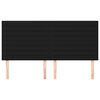vidaXL Zagł&oacute;wek czarny 180x5x118/128 cm tkanina