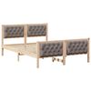 vidaXL Ramka łóżka Ciemnoszary 140 x 190 cm Lite drewno sosnowe