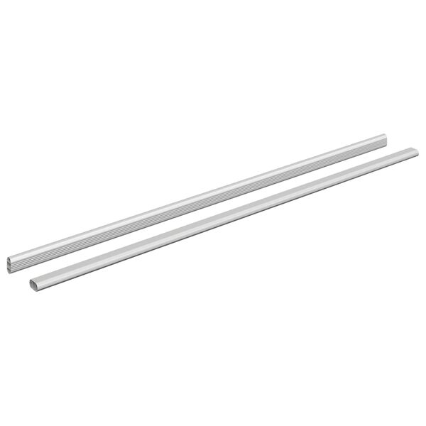 vidaXL Drążek do szafy 2 pcs Srebrny 764 x 15 x 29 mm Stop Aluminium