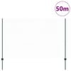 vidaXL Ogrodzenie z słupkiem Zielony 1,5 x 50 m Stal i PVC