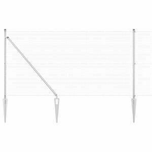 vidaXL Słupek ogrodzeniowy. Srebrny 10 x 1,4 m (siatka 19 x 19 mm)