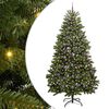 vidaXL Sztuczna choinka 240 cm 300 LED Ciepła biel PVC i stal zielony