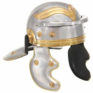 vidaXL Replika zabytkowego hełmu rzymskiego, LARP, srebrna stal