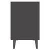 vidaXL Szafka nocna z metalowymi n&oacute;żkami, szara, 40x30x50 cm