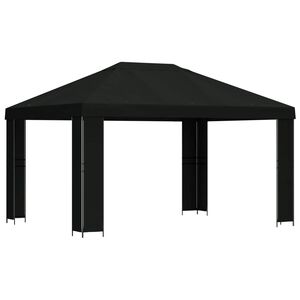 vidaXL Altana 4 &times; 3 m Czarny Poliester i Stal 190 gsm