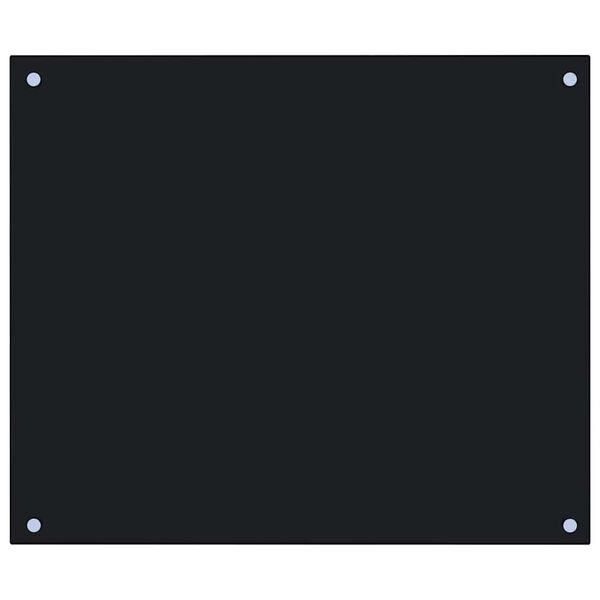 vidaXL Panele ochronne do kuchni, czarne, 2 szt., 70x60 cm szkło