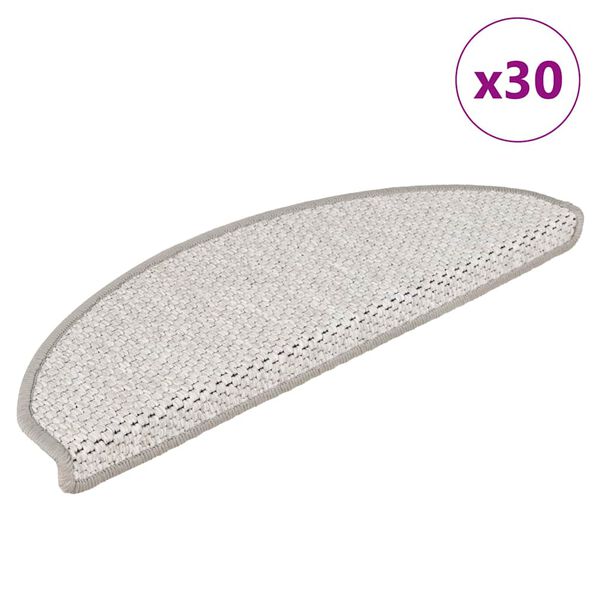 vidaXL Maty na schody samoprzylepne Sisal-Look 30 szt. 65x21x4 cm
